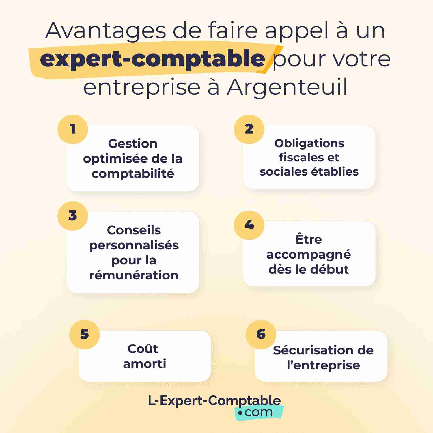 Avantages de faire appel à expert comptable pour votre entreprise à Argenteuil 