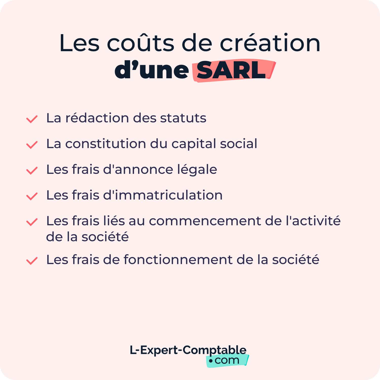 Coût de création d'une SARL