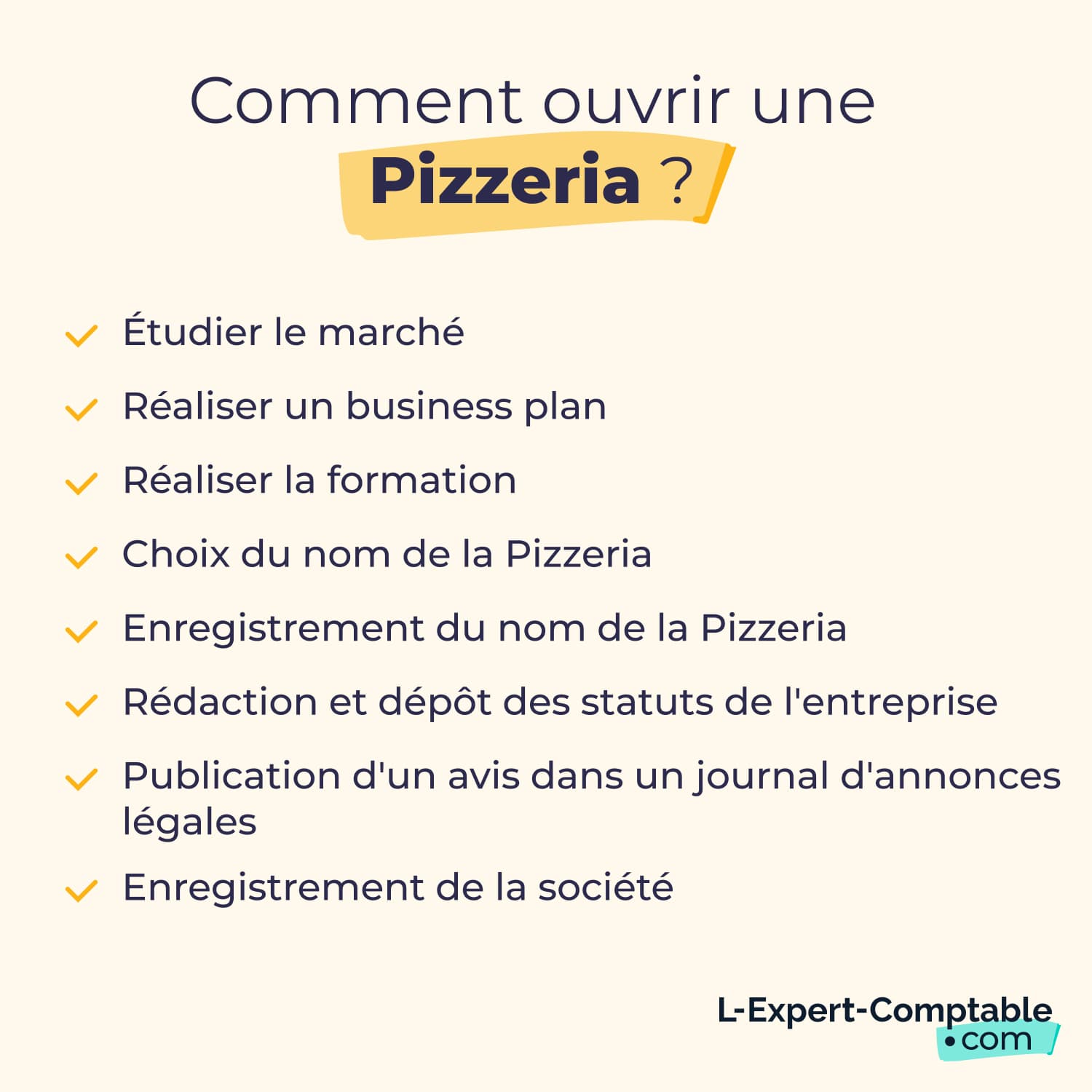 Les étapes pour ouvrir une pizzeria