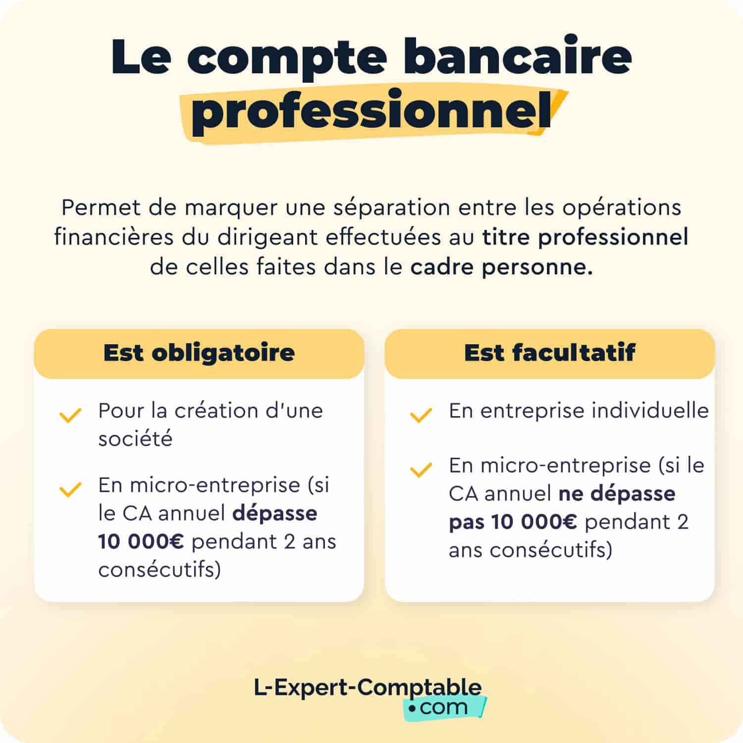 Créer un compte professionnel