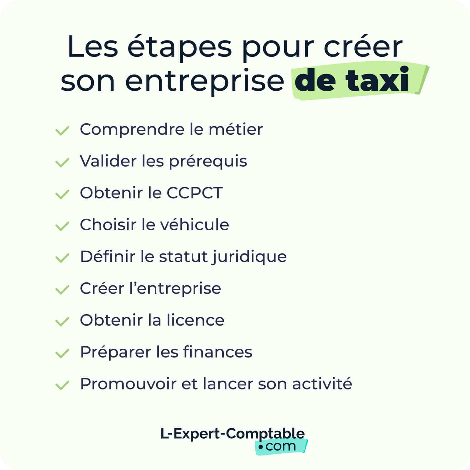 Les étapes pour devenir taxi