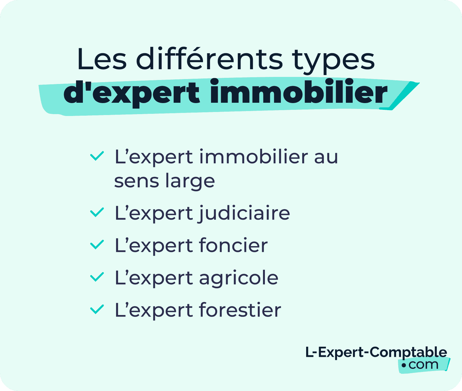 Les différents types d'expert immoblier