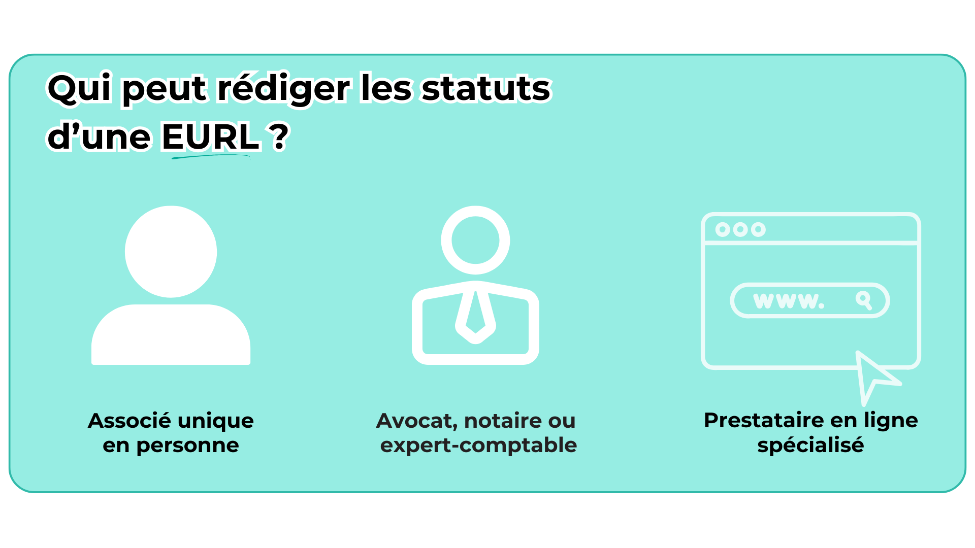 Qui peut rédiger les statuts d'une EURL